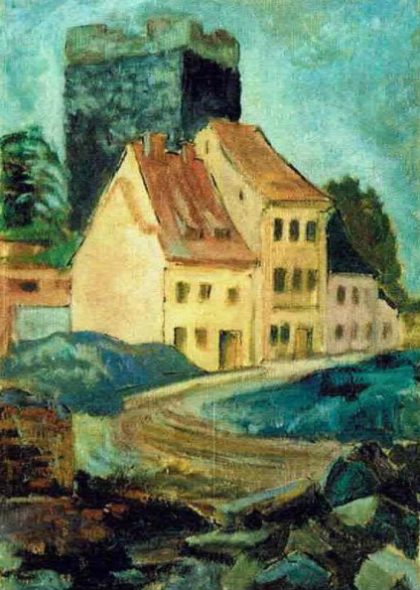 Kaiserburg in Eger(Quachenmalerei)